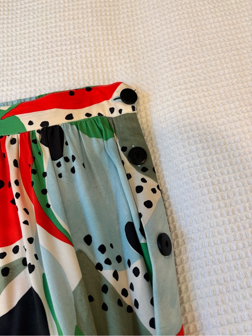 Anthropologie Printed Button-Front Women's Skirt in Multicolor